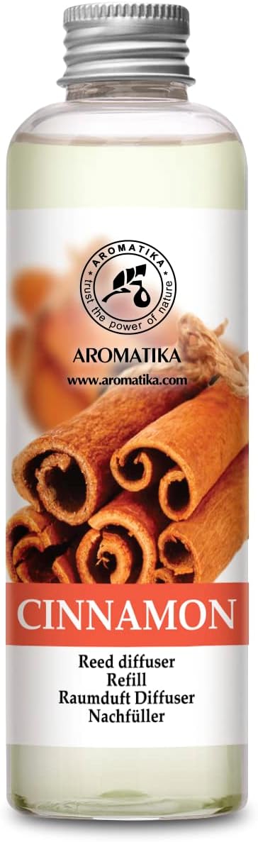 Cinnamon Reed Diffuser Refill with Natural Essential Cinnamon Oil 6.8 Fl Oz - Fresh & Long Lasting Fragrance, product image