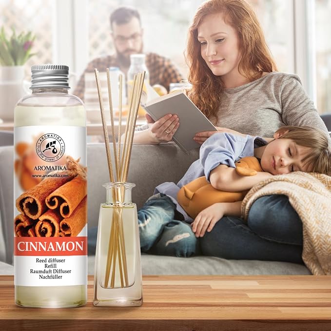 Cinnamon Reed Diffuser Refill with Natural Essential Cinnamon Oil 6.8 Fl Oz - Fresh & Long Lasting Fragrance, alternate