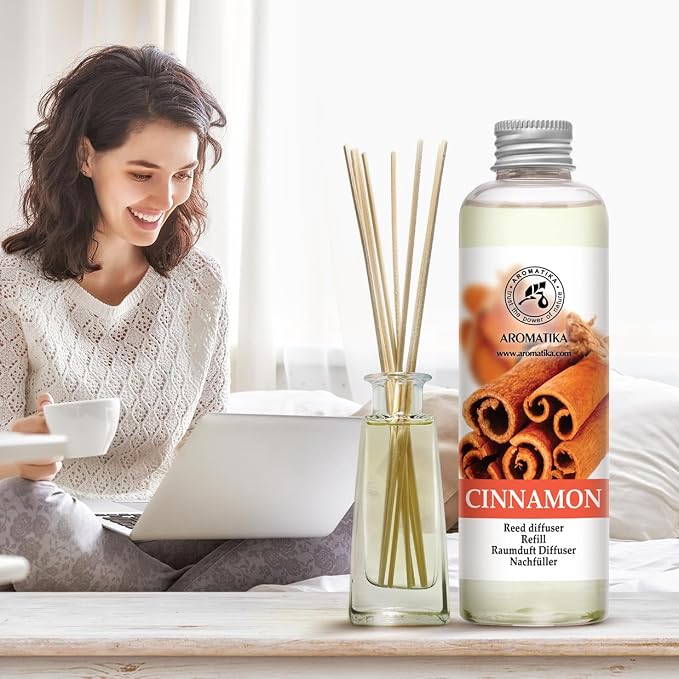 Cinnamon Reed Diffuser Refill with Natural Essential Cinnamon Oil 6.8 Fl Oz - Fresh & Long Lasting Fragrance, alternate
