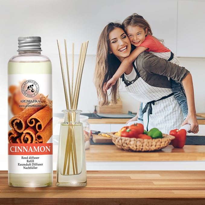 Cinnamon Reed Diffuser Refill with Natural Essential Cinnamon Oil 6.8 Fl Oz - Fresh & Long Lasting Fragrance, alternate