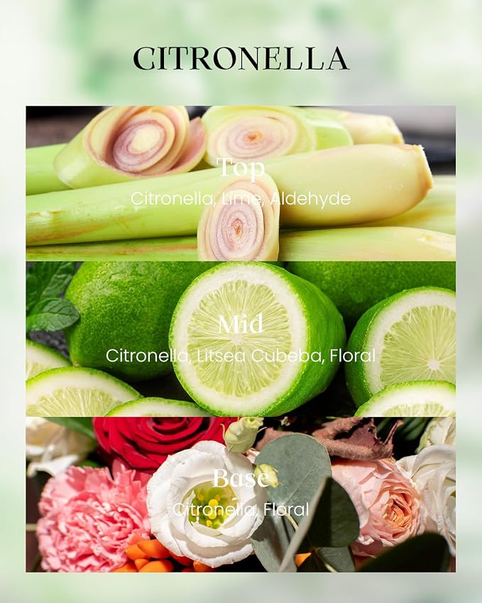 Citronella Candles Outdoor, 42 Hours Burn Natural Citronella Oil Soy Candle for Patio Camping, alternate product view 2
