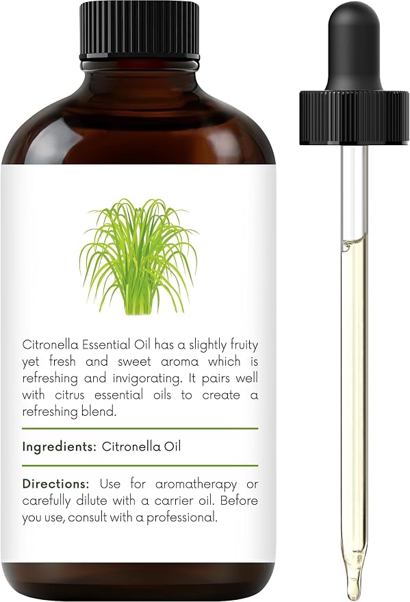 Citronella Essential Oil – 1 Fl Oz – 100% Pure and Natural – Premium Grade Essential Oil for Diffuser and Aromatherapy