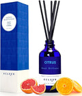 Citrus Scented Reed Diffuser, Orange, Lime & Lemon Oil Reed Diffuser, Real Citrus! Holiday Home Fragrance for Bathroom Office