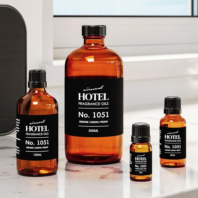 Citrus Zest Hotel Diffuser Oil No. 1051 - Orange Lemon Peony - Premium Fragrance Oil for Ultrasonic and Waterless Diffusers