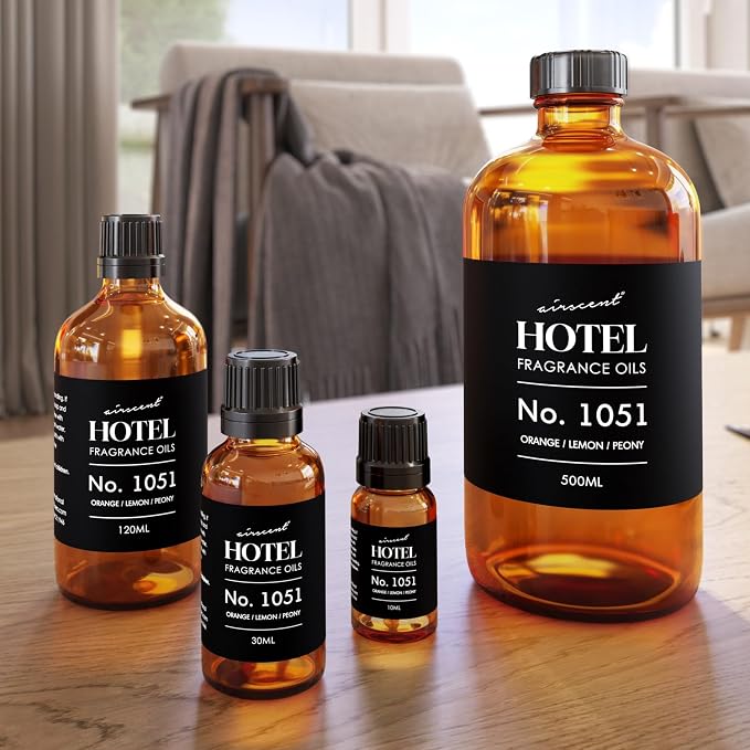 Citrus Zest Hotel Diffuser Oil No. 1051 - Orange Lemon Peony - Premium Fragrance Oil for Ultrasonic and Waterless Diffusers
