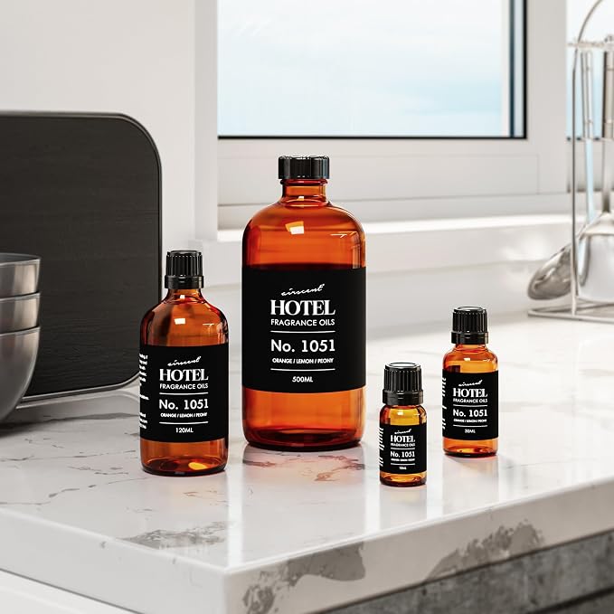 Citrus Zest Hotel Diffuser Oil No. 1051 - Orange Lemon Peony - Premium Fragrance Oil for Ultrasonic and Waterless Diffusers