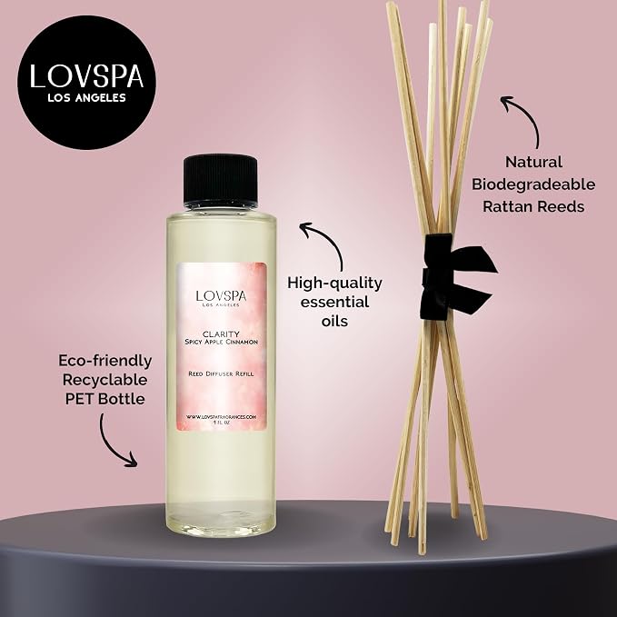Clarity Spicy Apple Diffuser Oil - Fall Essential Oils for Diffuser Refill & Air Freshener Room Spray, alternate product view