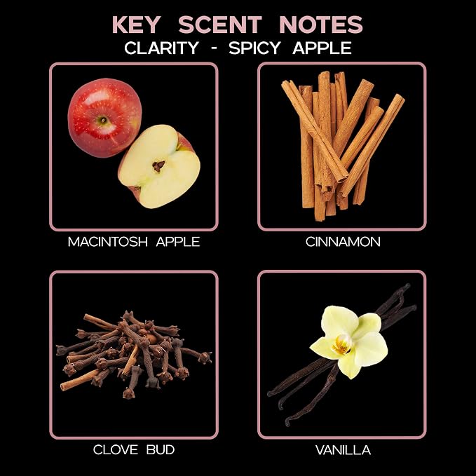 Clarity Spicy Apple Diffuser Oil - Fall Essential Oils for Diffuser Refill & Air Freshener Room Spray, alternate product view