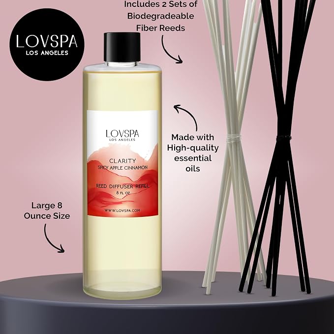 Clarity Spicy Apple Diffuser Oil - Fall Essential Oils for Diffuser Refill & Air Freshener Room Spray, alternate product view