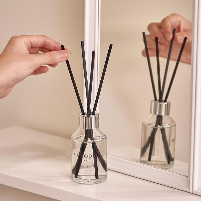 Classic Reed Diffuser/Lemon Eucalyptus/3.4oz(100ml)/1 Pack/Fragrance Scent Essential Oil Stick Diffuser Set for Bedroom