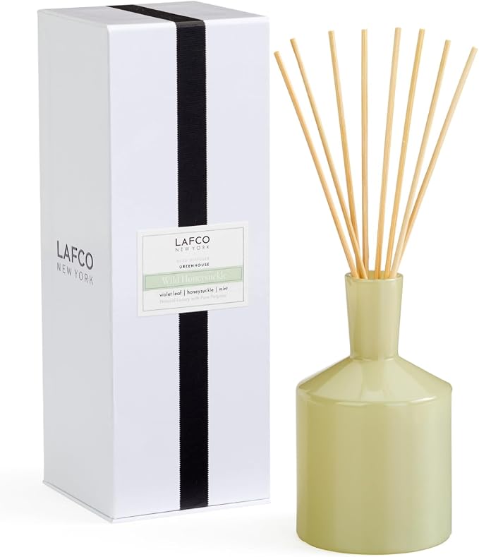 Classic Reed Diffuser, Wild Honeysuckle - 6 oz - Up to 3 Months Fragrance Life - Reusable Glass Vessel, product image