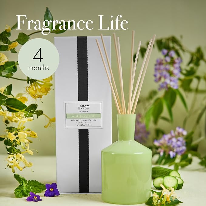 Classic Reed Diffuser, Wild Honeysuckle - 6 oz - Up to 3 Months Fragrance Life - Reusable Glass Vessel, alternate product