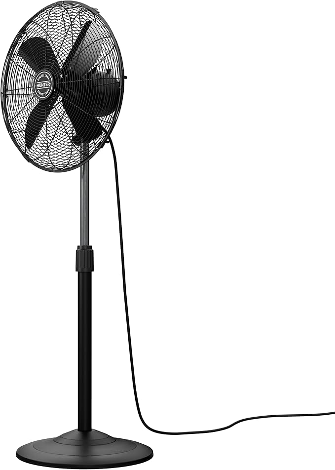 Classic S16 Oscillating Standing Fan Adjustable Height 16 Inch, 3 Speeds, Matte Black, 97316, alternate product view 9
