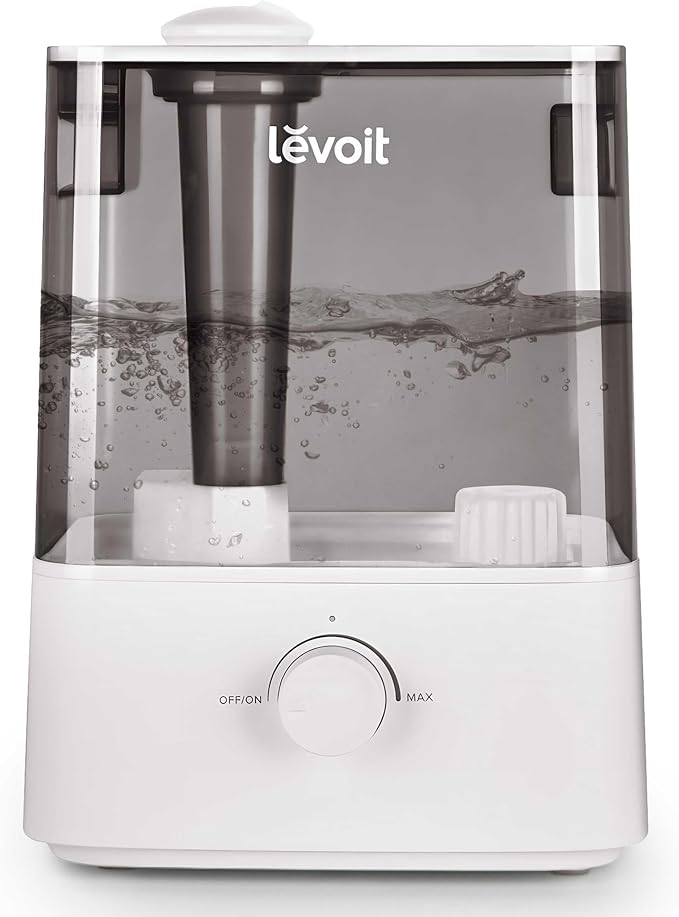 Classic300 Ultrasonic Top Fill Humidifier, Extra Large 6L Tank Last 60-Hour - Super Quiet, Easy to Use and Clean, 360°