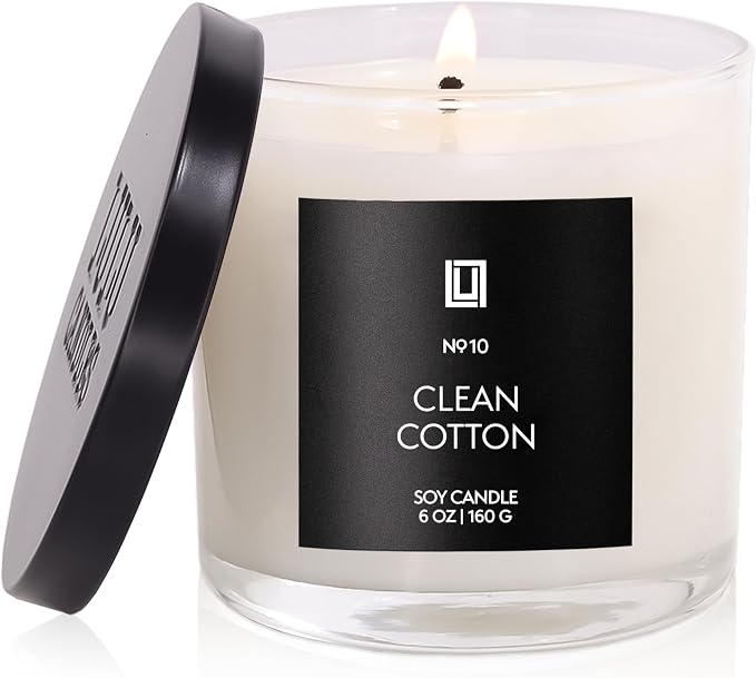 | Clean Cotton | Luxury Scented Soy Jar Candle | Hand Poured in The USA | Highly Scented & Long Lasting - 6 Oz., alternate