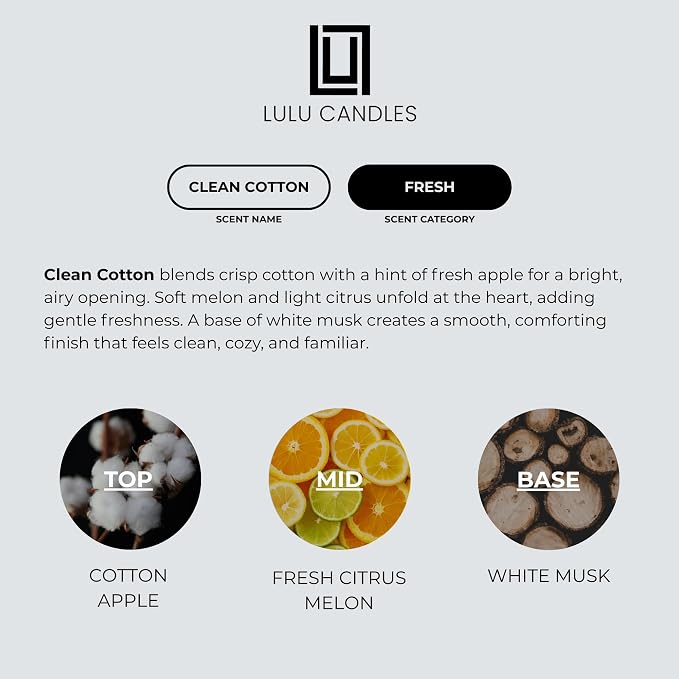 | Clean Cotton | Luxury Scented Soy Jar Candle | Hand Poured in The USA | Highly Scented & Long Lasting - 6 Oz., alternate