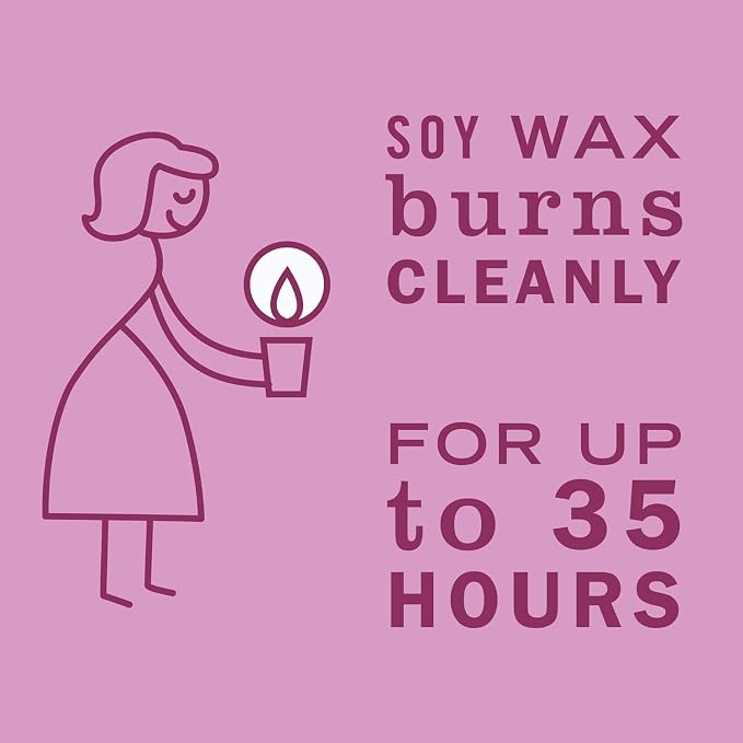 CLEAN DAY Aromatherapy Candle, 35 Hour Burn Time, Made with Soy Wax and Essential Oils, Peony, 7.2 Oz, Pack of 2, alternate