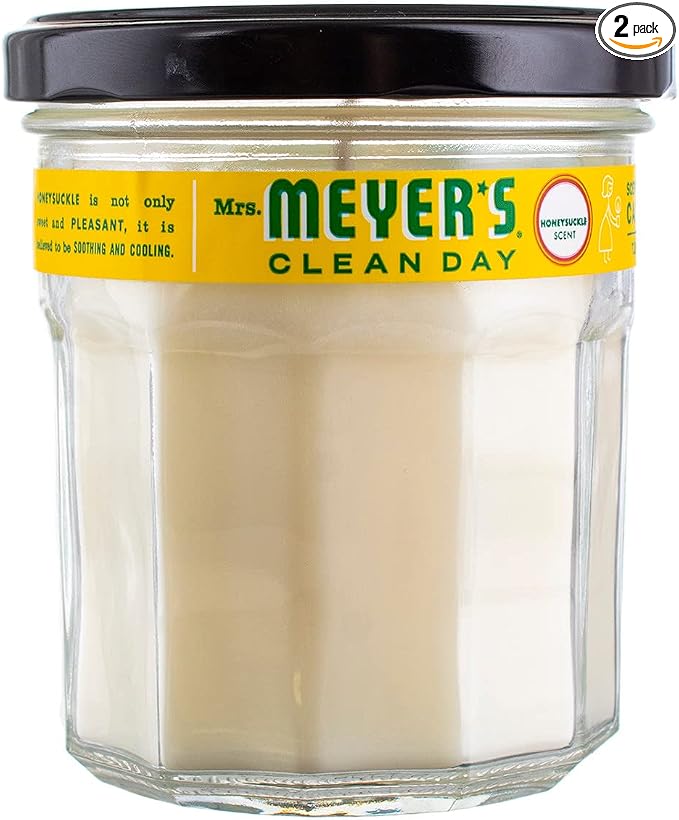 CLEAN DAY Aromatherapy Candle, 35 Hour Burn Time, Made with Soy Wax and Essential Oils, Honeysuckle, 7.2 Oz