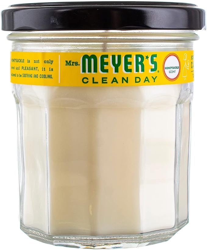 CLEAN DAY Aromatherapy Candle, 35 Hour Burn Time, Made with Soy Wax and Essential Oils, Honeysuckle, 7.2 Oz, alternate view 2