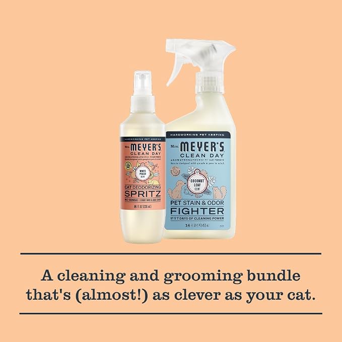 Clean Day Cat comfort Kit, includes Cat Deodorizing Spritz - White Peach and Pet Stain & Odor Fighter, alternate product view