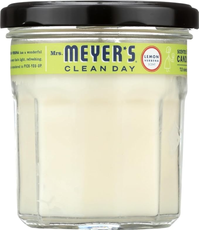 CLEAN DAY Lemon Verbena Soy Candle, Garden-Inspired Aromatherapy Homekeeping, 35 Hour Burn Time, Made with