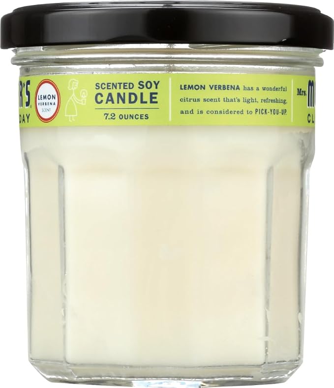 CLEAN DAY Lemon Verbena Soy Candle, Garden-Inspired Aromatherapy Homekeeping, 35 Hour Burn Time, Made with, alternate view 2