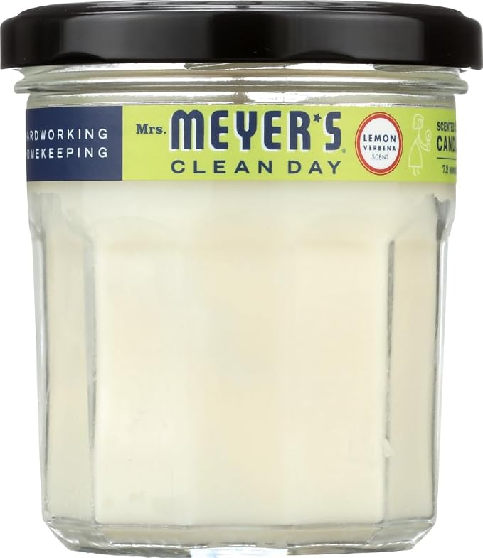 CLEAN DAY Lemon Verbena Soy Candle, Garden-Inspired Aromatherapy Homekeeping, 35 Hour Burn Time, Made with, alternate view 3