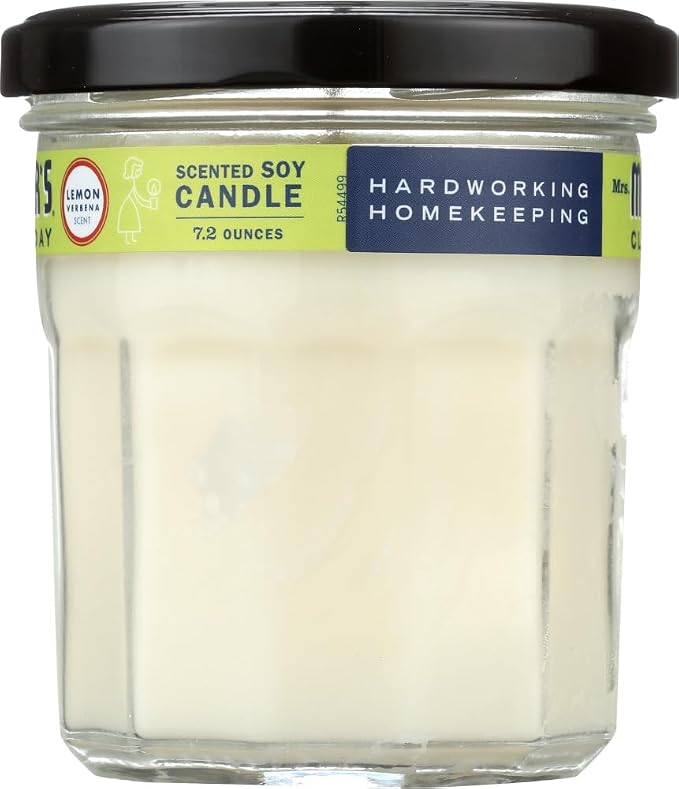 CLEAN DAY Lemon Verbena Soy Candle, Garden-Inspired Aromatherapy Homekeeping, 35 Hour Burn Time, Made with, alternate view 4