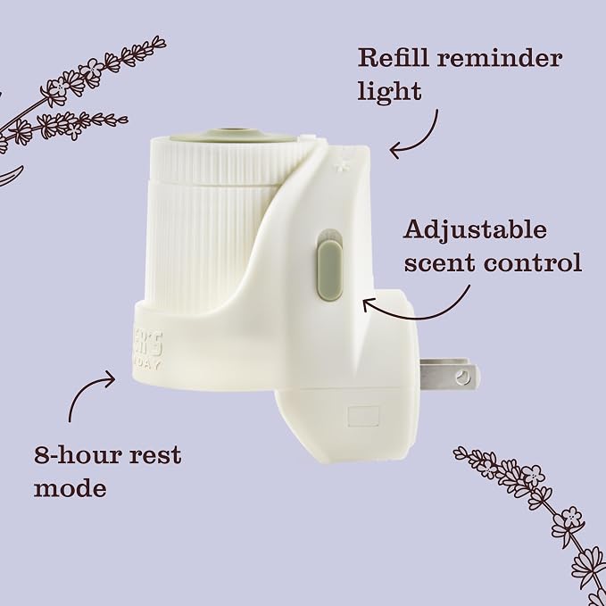 CLEAN DAY Premium Scented Oil Diffuser Kit, Lavender, 1 warmer and.67 fl oz refill, alternate product view 5