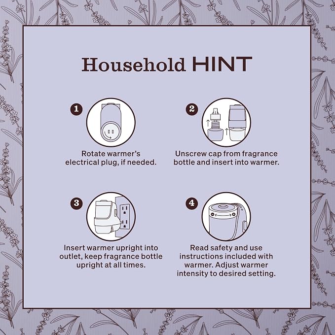 CLEAN DAY Premium Scented Oil Diffuser Kit, Lavender, 1 warmer and.67 fl oz refill, alternate product view 7