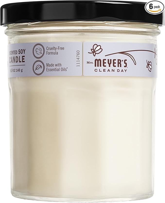 CLEAN DAY Soy Aromatherapy Candle, 25 Hour Burn Time, Made with Soy Wax and Essential Oils, Lavender, 4.9 oz, product image