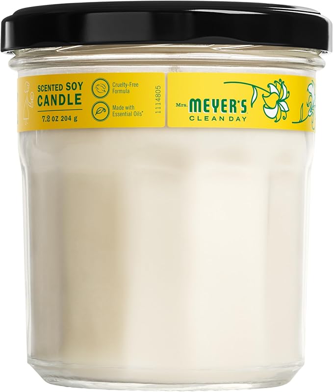 CLEAN DAY Soy Aromatherapy Candle,35 Hour Burn Time,Made with Soy Wax and Essential Oils,Honeysuckle,7.2 Oz,(Pack of 6)