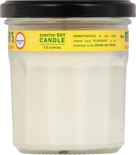 CLEAN DAY Soy Aromatherapy Candle,35 Hour Burn Time,Made with Soy Wax and Essential Oils,Honeysuckle,7.2 Oz,(Pack of 6)