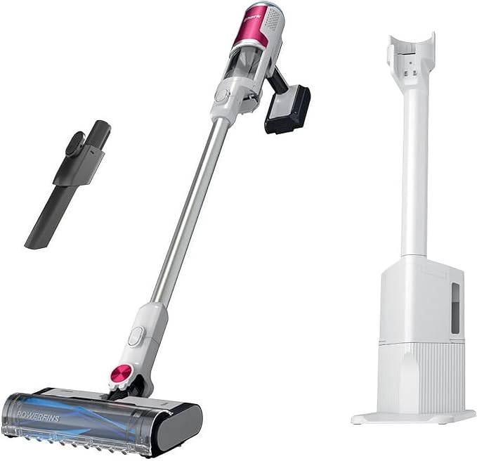 Clean & Empty Cordless Stick Vacuum Cleaner, Auto-Empty System, Self Cleaning Brushroll, HEPA Filter, Powerful Suction