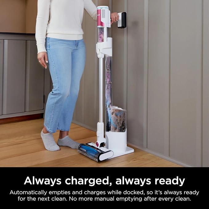 Clean & Empty Cordless Stick Vacuum Cleaner, Auto-Empty System, Self Cleaning Brushroll, HEPA Filter, Powerful Suction