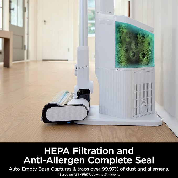 Clean & Empty Cordless Stick Vacuum Cleaner, Auto-Empty System, Self Cleaning Brushroll, HEPA Filter, Powerful Suction