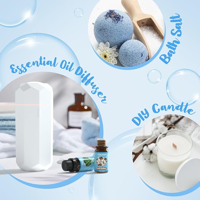 Clean Fragrance Oils, Premium Essential Oil for Diffuser, Scented Oil Gift Set for Soap Candle Making - Lemongrass, Fresh