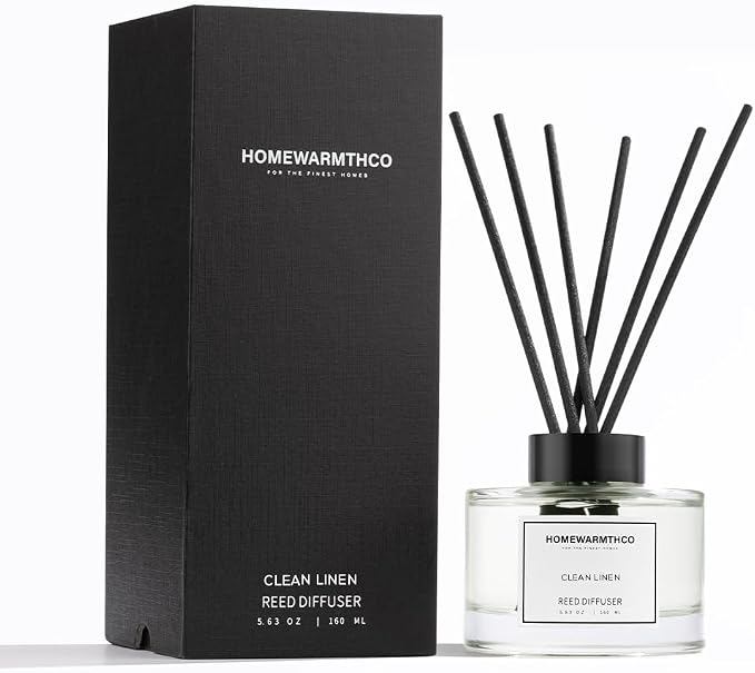 Clean Linen Reed Diffuser Set - Luxury Fragrance Reed Diffusers for Home, Office & Bathroom Décor, product image