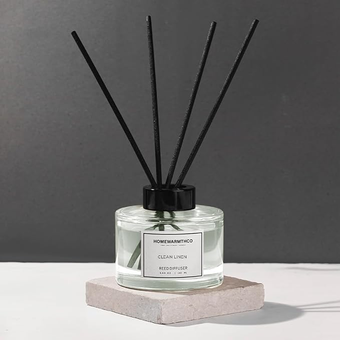 Clean Linen Reed Diffuser Set - Luxury Fragrance Reed Diffusers for Home, Office & Bathroom Décor, alternate product view 2