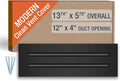 Clean Modern AC Vent Cover 12 x 4 (Duct Opening Cutout) - Decorative Black Air Vent - Standard Linear Slot