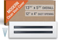Clean Modern AC Vent Cover 12 x 4 (Duct Opening Cutout) - Decorative White Air Vent - Standard Linear Slot
