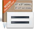 Clean Modern AC Vent Cover 8 x 4 (Duct Opening Cutout) - Decorative White Air Vent - Standard Linear Slot