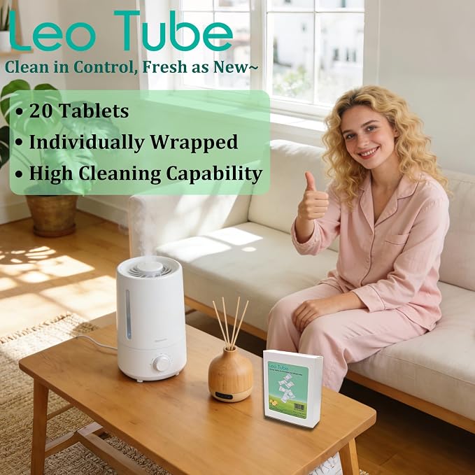 Cleaning Tablets for Humidifiers & Diffusers, Remove Stains and Residue, help reduce Buildup, Humidifier Cleaner Tablets