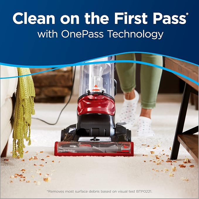 CleanView Bagless Vacuum, Powerful Multi Cyclonic System, Large Capacity Dirt Tank, Specialized Pet Tools, Easy Empty Red