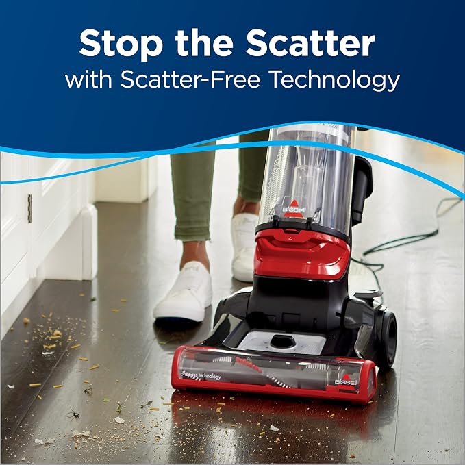 CleanView Bagless Vacuum, Powerful Multi Cyclonic System, Large Capacity Dirt Tank, Specialized Pet Tools, Easy Empty Red
