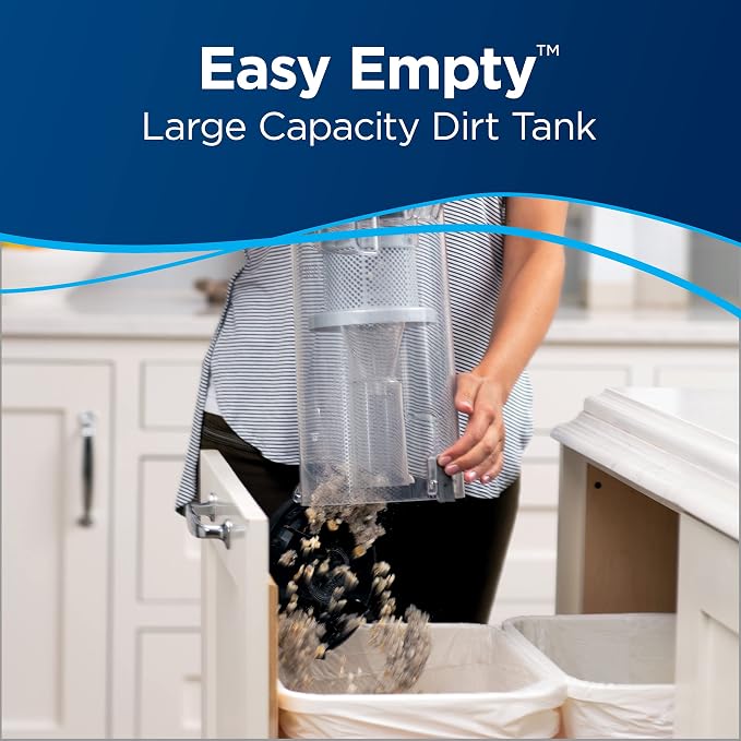 CleanView Bagless Vacuum, Powerful Multi Cyclonic System, Large Capacity Dirt Tank, Specialized Pet Tools, Easy Empty Red