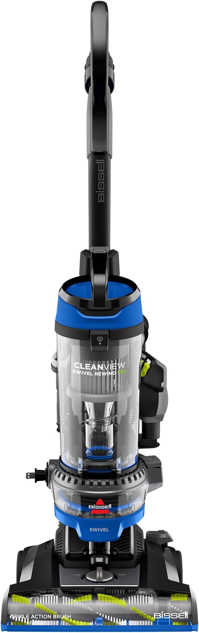 CleanView Swivel Rewind Vacuum with Automatic Cord Rewind, TurboEraser Upholstery Tool, Triple Action Brush Roll, Swivel