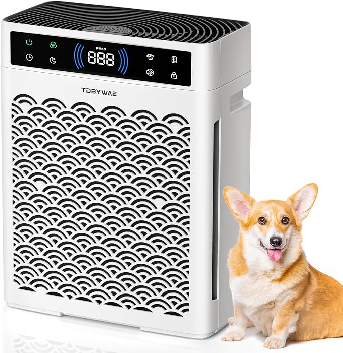 Clicknow Air Purifiers for Home, Large Room up to 3000 Ft2, HEPA Air Purifier for Home Pets with Filter, Air Quality Sensor