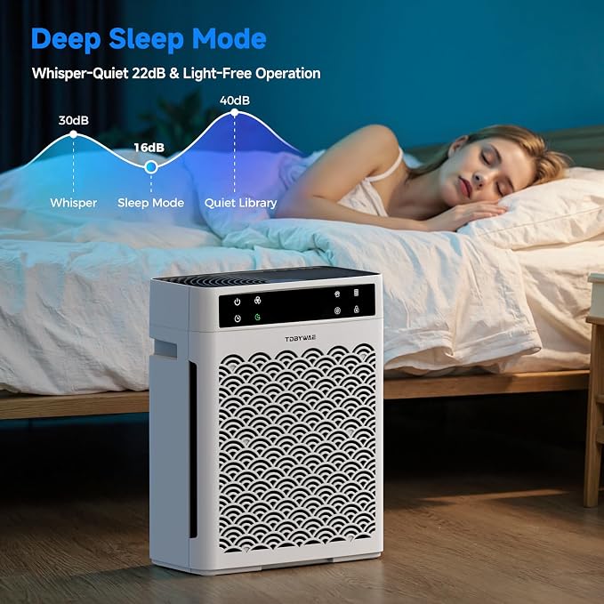 Clicknow Air Purifiers for Home, Large Room up to 3000 Ft2, HEPA Air Purifier for Home Pets with Filter, Air Quality Sensor