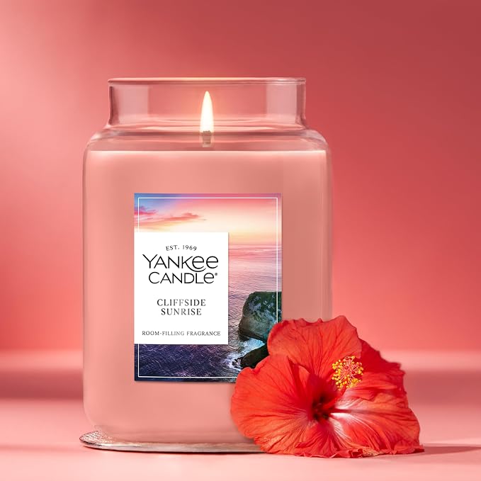 Cliffside Sunrise, Scented Candle, 22oz Large Jar with up to 150 Hour Burn Time, Giftable, alternate product view 4